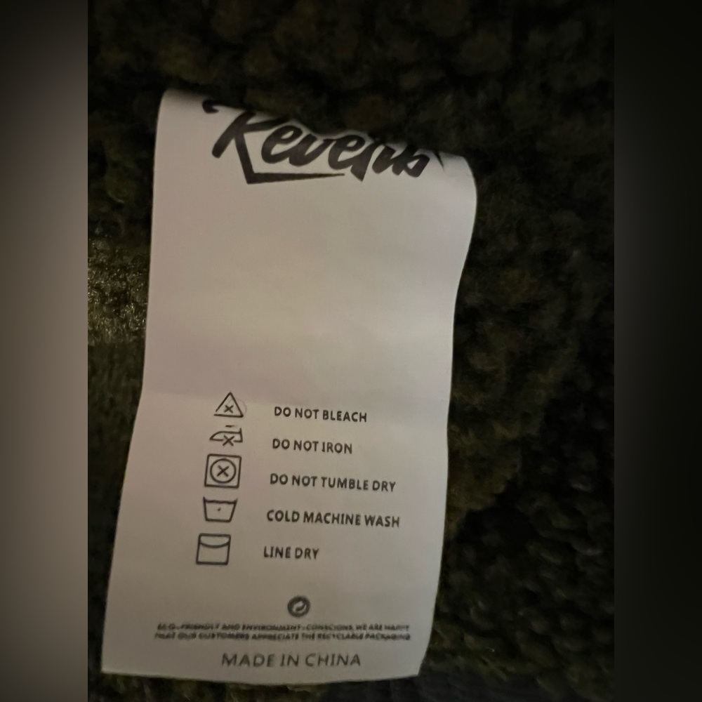 Reverb Mens Button Down‎ Sherpa Lined Corduroy Jacket Green Brown Size XL - Picture 5 of 10